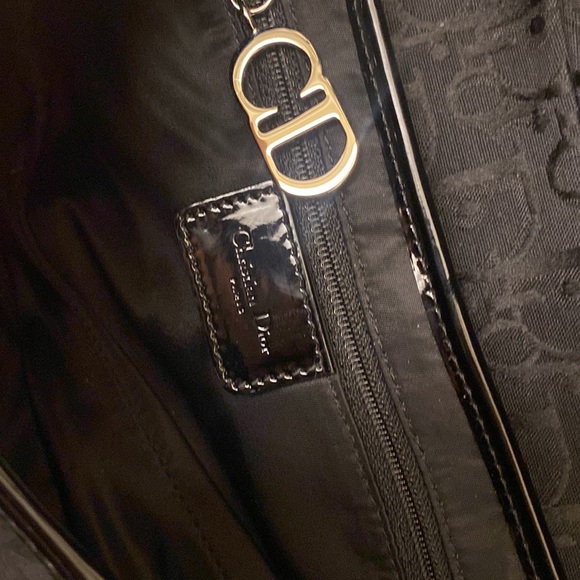 Vintage Dior saddle bag black in monogram classic authentic mint silver - Picture 10 of 12